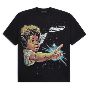 MELOVÉ “Protected By Angels” T‑Shirt V2 – Rhinestone