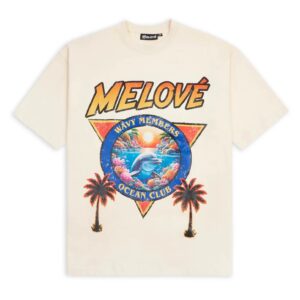 MELOVÉ “Ocean Club” T‑Shirt – Cream