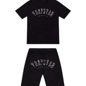 Trapstar Irongate Arch Camo Short Set – Black/Pink