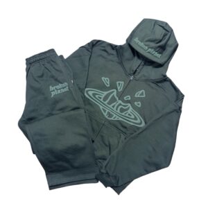 Broken Planet Zip-Up Hoodie Tracksuit – Emerald Green