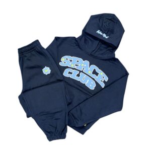 Broken Planet Space Club Cuffed Tracksuit – Outer Space Blue